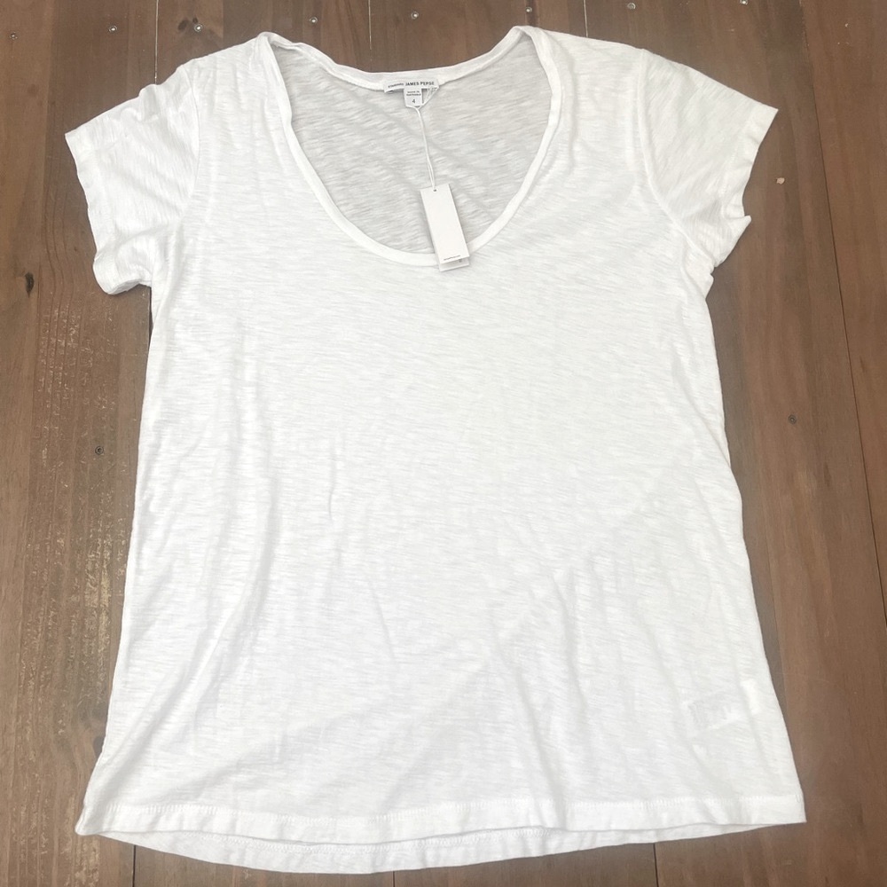 Standard James Perse Size 4 (XL) Scoop Neck Oversized T-Shirt